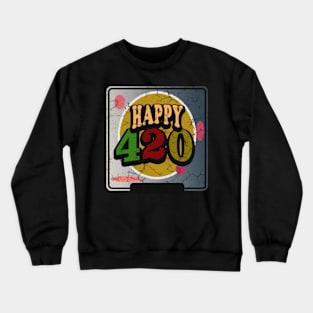 april 20th - happy 420 marijuana leaf Crewneck Sweatshirt